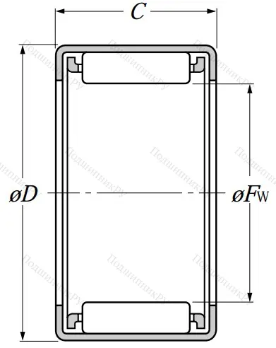 Игольчатый подшипник HK 3512