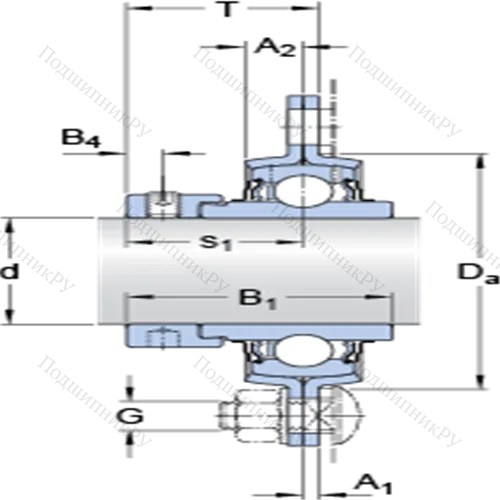 Фланцевые подшипниковые узлы типа Y (литой корпус, круглый фланец, крепление стопорными винтами) PF 40 WF