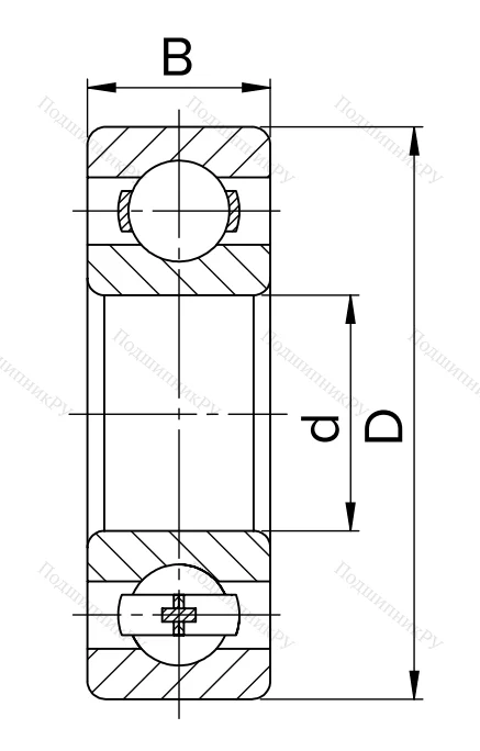 Миниатюрный шариковый подшипник 6-1000084 в Туле