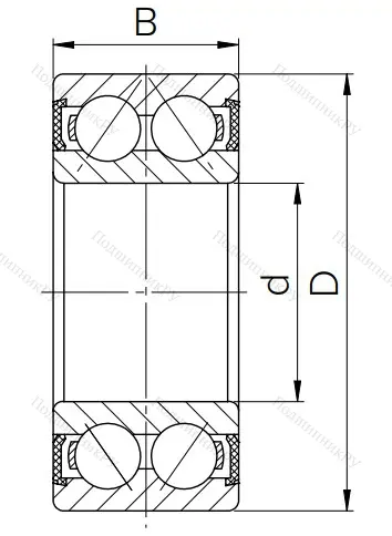 Радиально-упорный шариковый подшипник 3056312 2RS (3312 2RS) в Туле