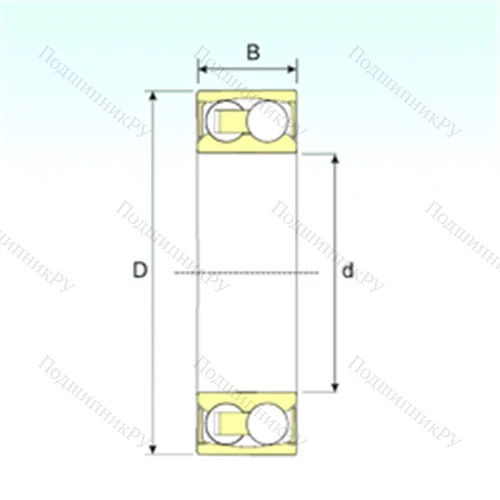 Подшипник шариковый радиальный самоцентрирующийся 2302-2RSTN 9 от производителя  ISB Подшипник шариковый радиальный самоцентрирующийся 2302-2RSTN 9 от производителя  ISB