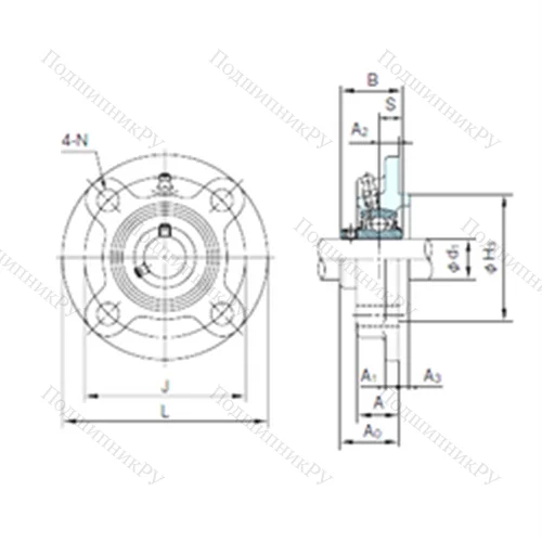 Подшипниковый узел шариковый радиальный UCFCX 09