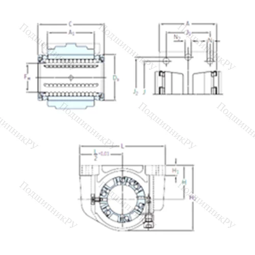 Подшипник шариковый линейный LUCE 25-2LS