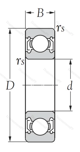 Однорядный шариковый подшипник 6907 ZZ от производителя  KSM