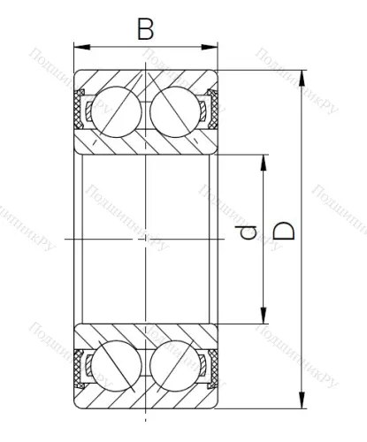 Радиально-упорный шариковый подшипник 3304 2RS T в Туле
