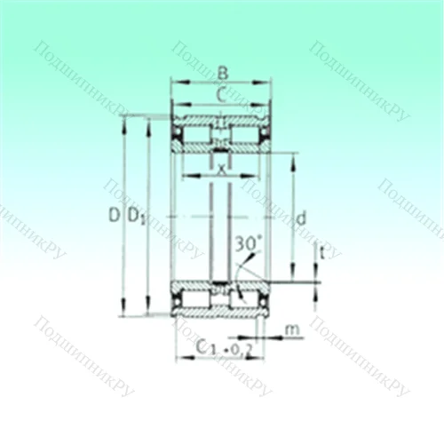 Подшипник роликовый радиальный SL 045024-PP от производителя  NBS Подшипник роликовый радиальный SL 045024-PP от производителя  NBS