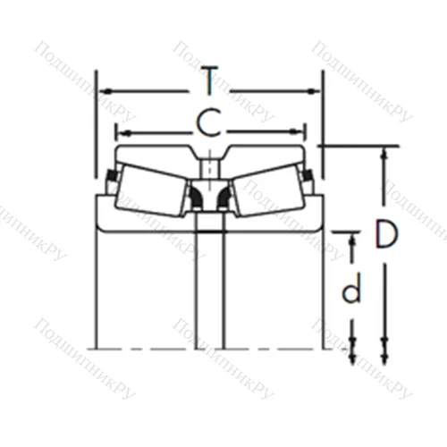 Подшипник роликовый радиально-упорный 642/632D+X 1S-642 от производителя  TIMKEN Подшипник роликовый радиально-упорный 642/632D+X 1S-642 от производителя  TIMKEN