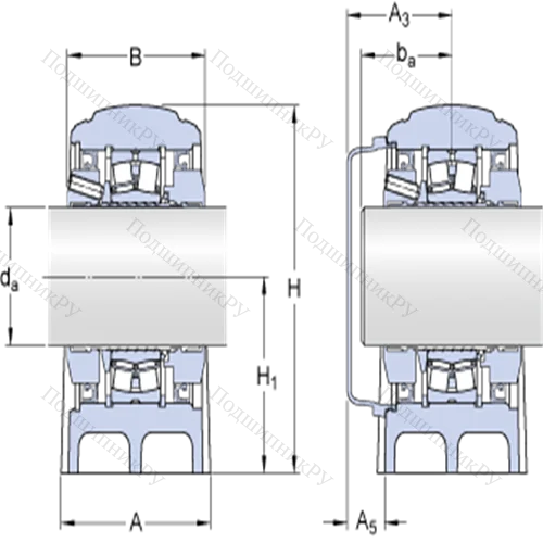 Стационарные роликоподшипниковые узлы (SKF ConCentra, для метрических валов) SYNT 35 FTF