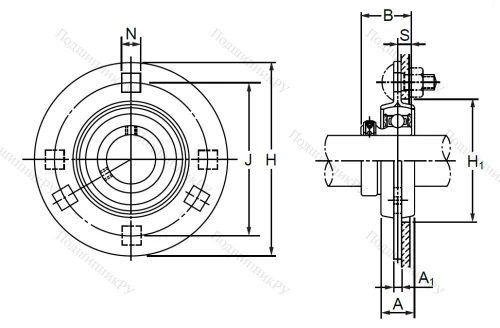 Подшипниковый корпус PF 206 в Туле