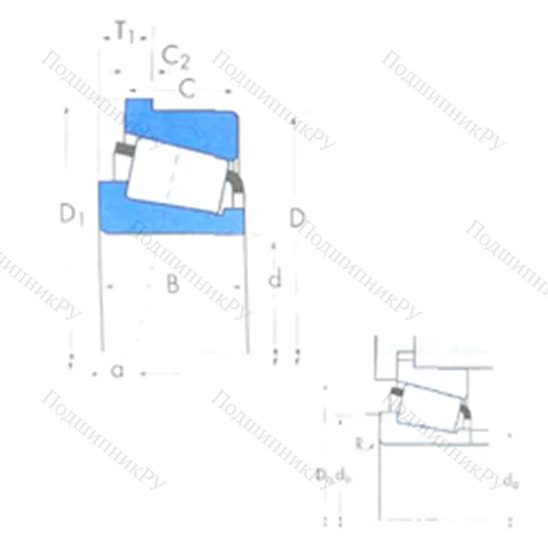 Подшипник роликовый радиально-упорный 65237/65500B от производителя  TIMKEN