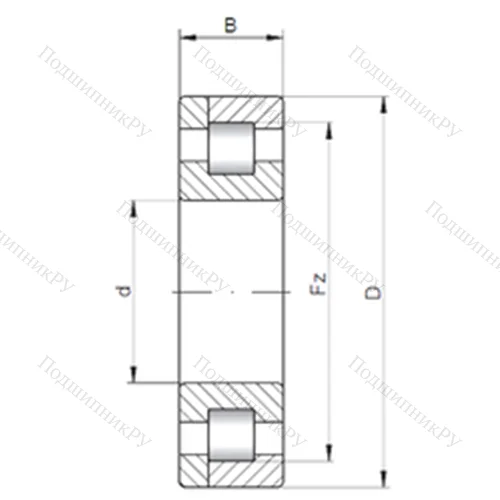 Подшипник роликовый радиальный NP 422 от производителя  CX Подшипник роликовый радиальный NP 422 от производителя  CX