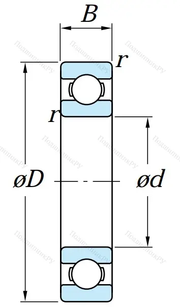 Однорядный шариковый подшипник 6320 CM