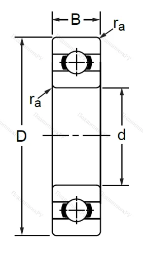 Миниатюрный шариковый подшипник 17 (607) в Туле