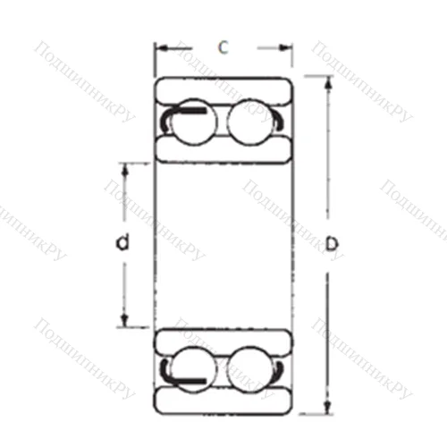 Подшипник шариковый радиальный 4212-2RS