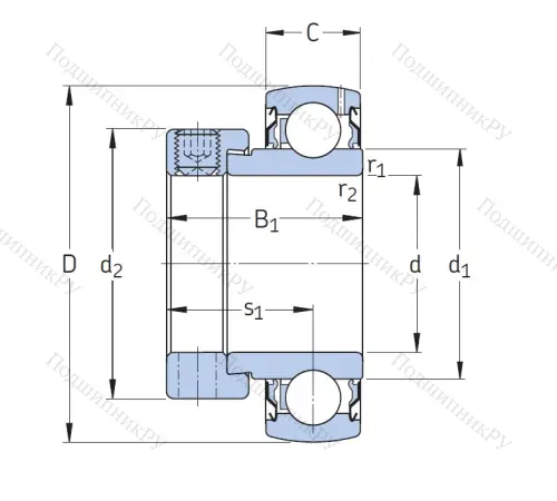 Корпусный подшипник YET 204 в Туле