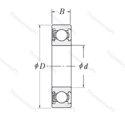 Подшипник шариковый радиальный LJ 1.5/8-RS