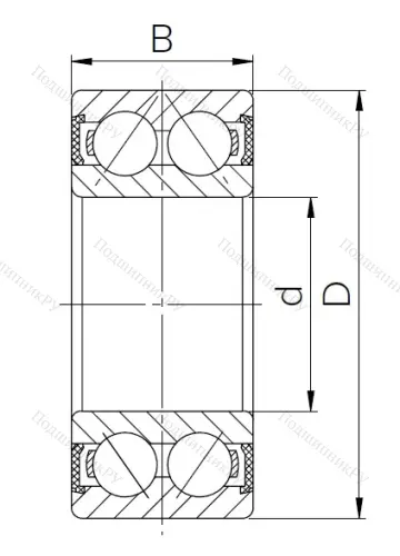 Радиально-упорный шариковый подшипник 3206 2RS в Туле