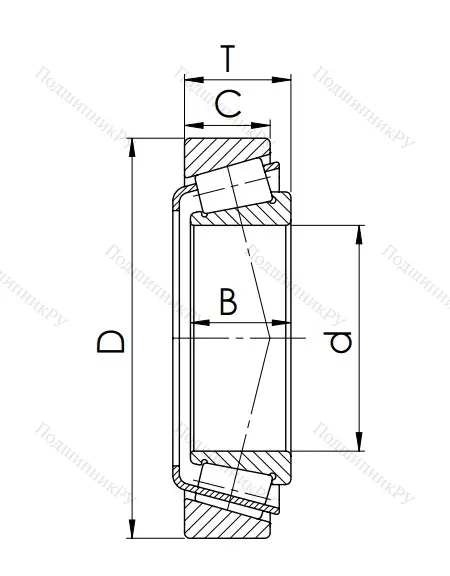 Конический роликовый подшипник 7309 (30309) в Туле