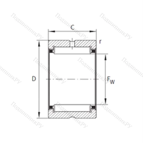 Подшипник игольчатый радиальный NK 17/20-XL