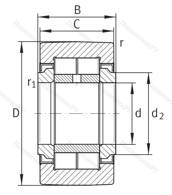 Игольчатый подшипник NUTR 15