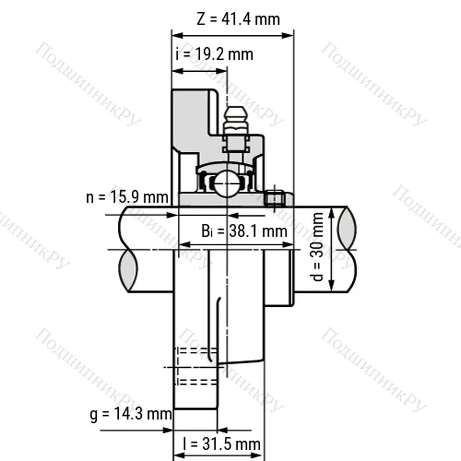 Подшипниковый узел SSUCFPL 206-W - Вал: 30 мм