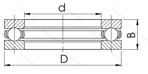 Упорный шариковый подшипник 8112 (51112) в Туле