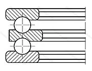 Подшипник  52213 (38213) размер 55x100x47