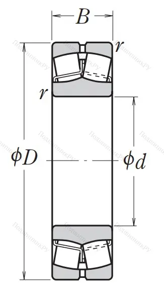 Сферический роликовый подшипник 22334 CAME 4S 11