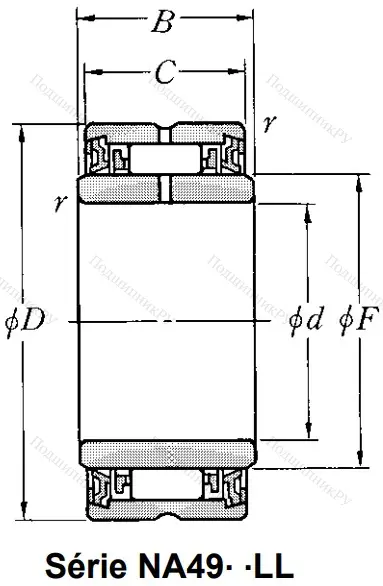 Игольчатый подшипник NA 4904 LL/3AS