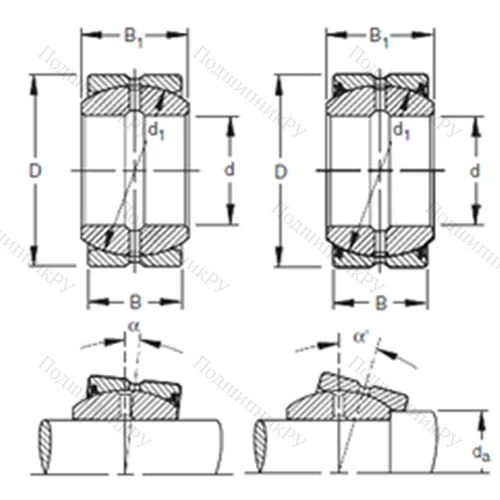 Подшипник скольжения сферический 32SF 52 от производителя  TIMKEN