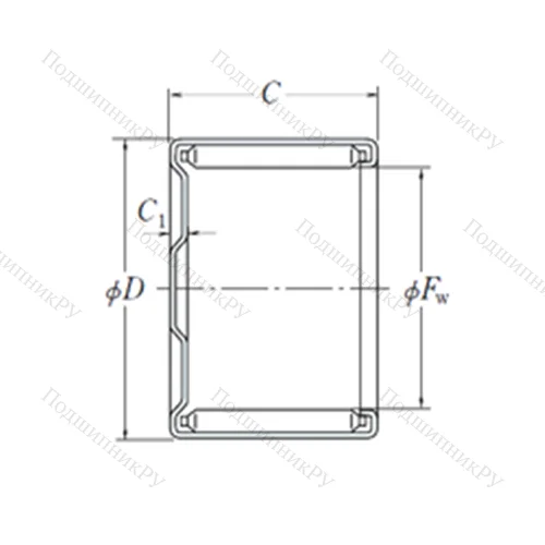 Подшипник игольчатый радиальный MF-4020