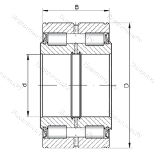 Подшипник роликовый радиальный SL 045044 от производителя  ISO Подшипник роликовый радиальный SL 045044 от производителя  ISO