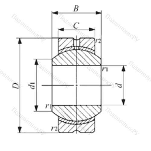 Подшипник скольжения сферический PB 10 от производителя  IKO