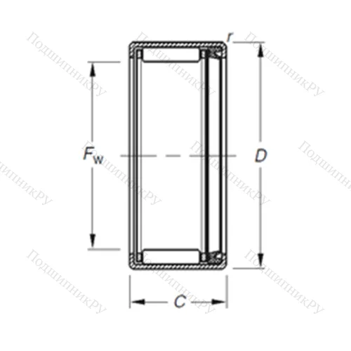 Подшипник игольчатый радиальный JT-86