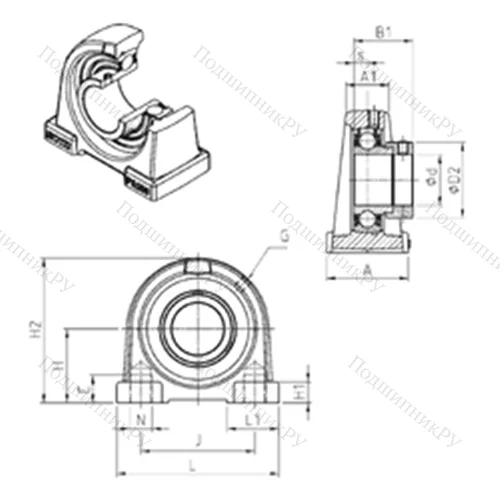 Подшипниковый узел шариковый радиальный ESPA 202