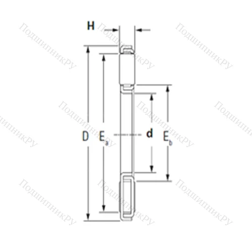 Подшипник игольчатый упорный TP 5070