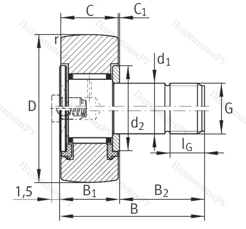 Подшипник KR 16 X PP A от производителя  INA