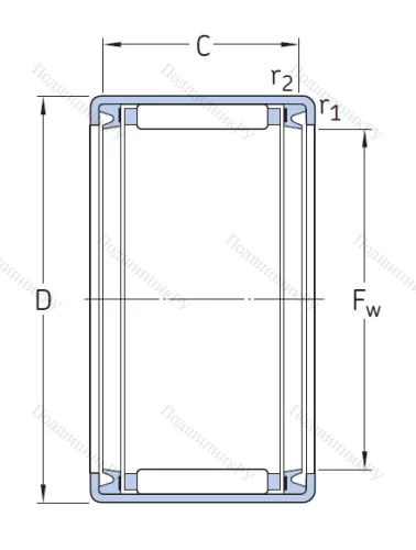 Игольчатый подшипник HK 2530 2RS