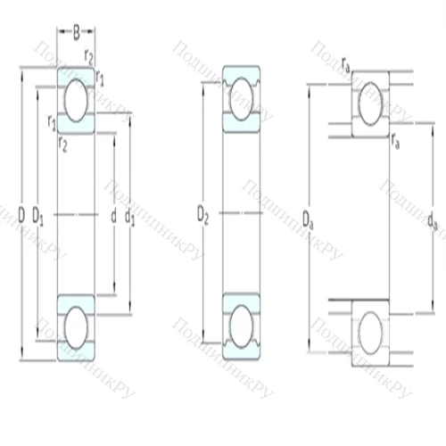Подшипник шариковый радиальный 609 от производителя  SKF