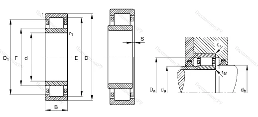 Роликовый цилиндрический подшипник NU 2213 ETVP 2C 3