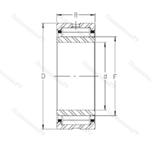 Подшипник игольчатый радиальный NKIS 12