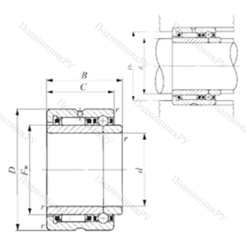 Подшипник комбинированный NATB 5914