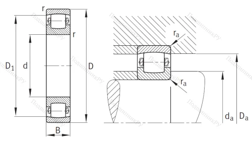 Сферический роликовый подшипник 20210 TVP от производителя  FAG