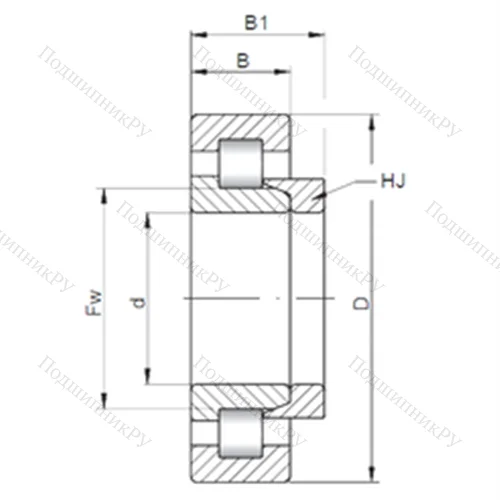 Подшипник роликовый радиальный NH 244 от производителя  ISO Подшипник роликовый радиальный NH 244 от производителя  ISO