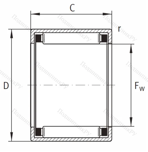 Игольчатый подшипник HK 2526