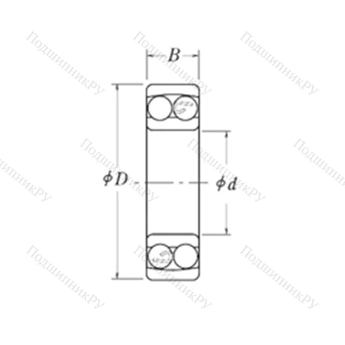 Подшипник шариковый радиальный самоцентрирующийся NMJ 7/8