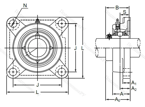 Подшипниковый корпус  F 204 в Туле