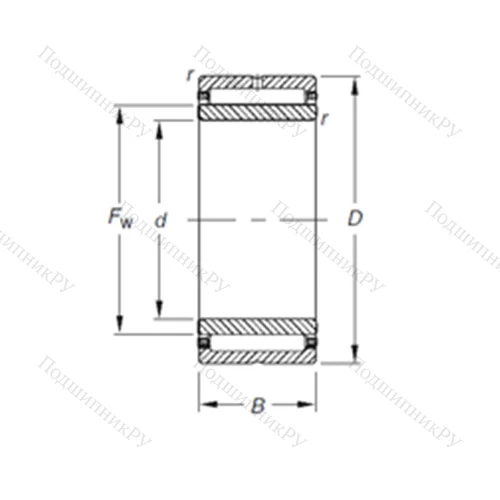 Подшипник игольчатый радиальный NKJS 25