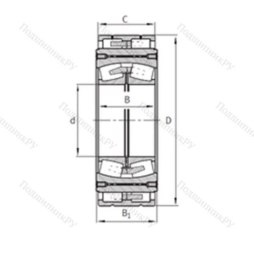 Подшипник роликовый радиальный самоцентрирующийся Z-562659.04.DRGL