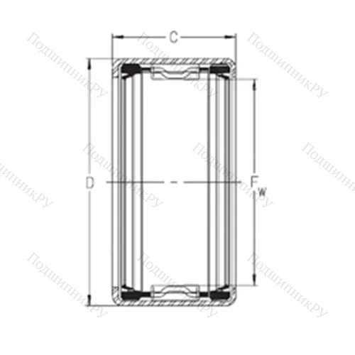 Подшипник игольчатый радиальный SCE 67PP